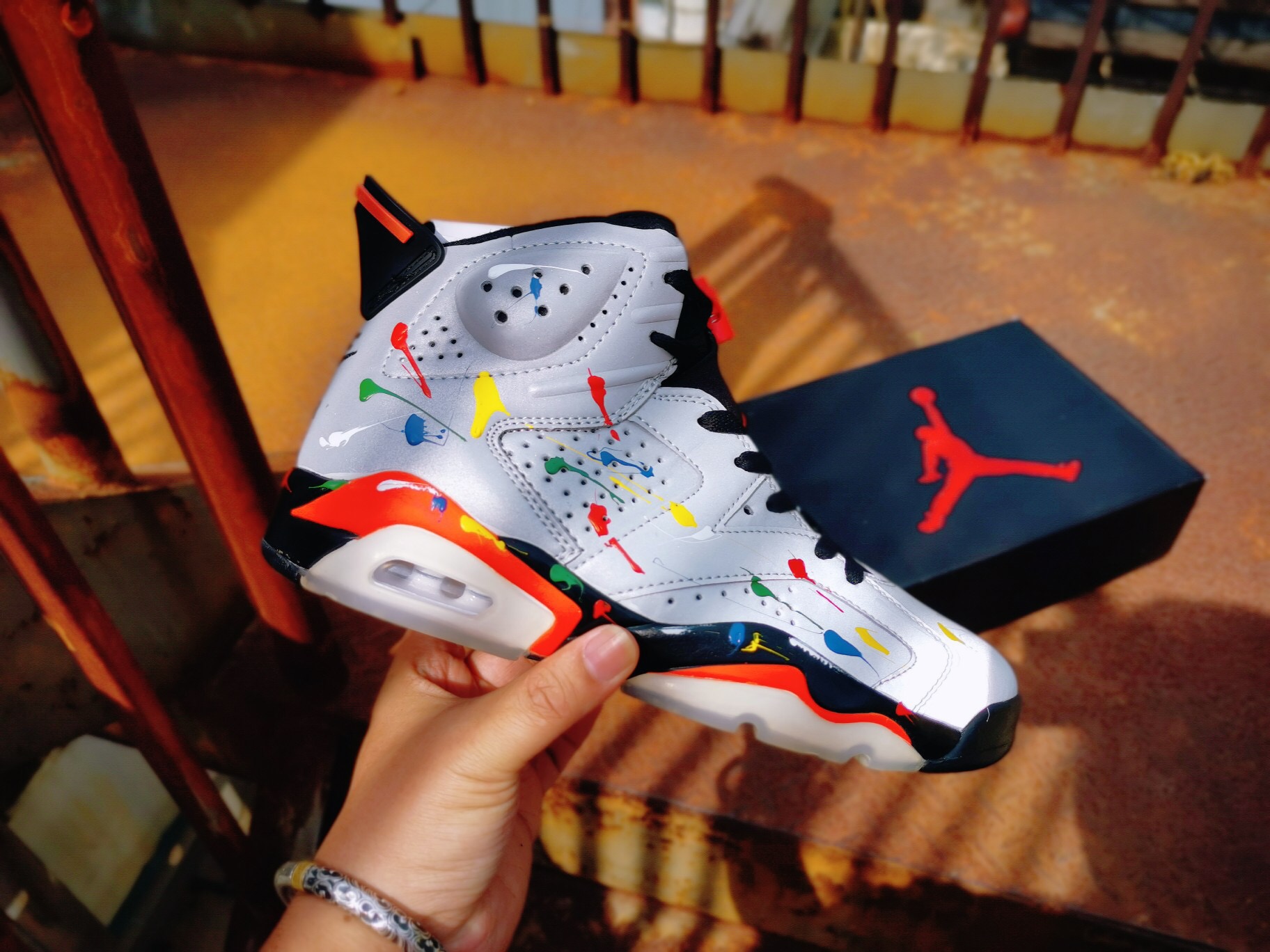 2019 Air Jordan 6 Retro Colorful White Red - Click Image to Close